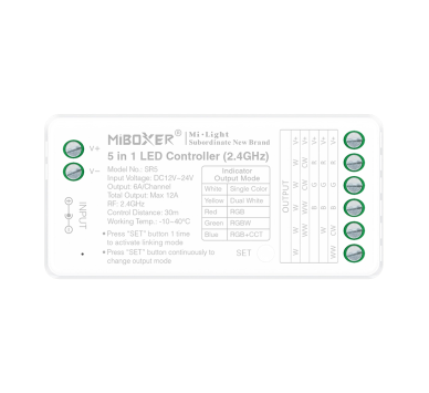 LED ΕΛΕΓΚΤΗΣ 2.4G 5 ΣΕ 1