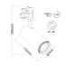WHITE LED COB TRACK LUMINAIRE AIMY 30W 4000K 4WIRES 25-50° 3100LM 230V Ra80