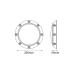 LED PLASTIC POOL LUMINAIRE 25W 6000K 2100LM 90° IP68 12V AC/DC