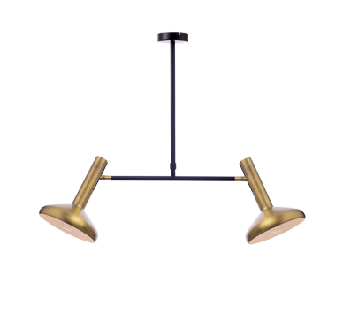 NETTO ΚΡΕΜΑΣΤΟ Φ/Σ 2ΧΕ27 ΟΡΕΙΧΑΛΚΟ+ΜΑΥΡΟ 69Χ20XΗ92CM SHERLOCK