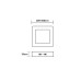 LED SLIM PANEL WHITE SQUARE CEIL.18W 3000K 1650Lm 208mm 230V AC Ra80