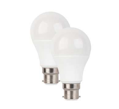 LED SMD B22 A60 7W 4000K 230V AC 580LM RA80 30000H 270° DUO PACK