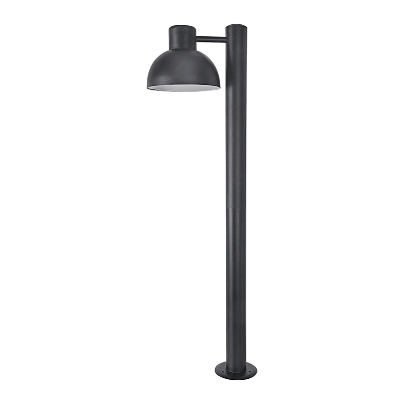 ΜΑΥΡΟ ΦΩΤΙΣΤΙΚΟ BERO 1XE27 MAX.10W LED IP44 ΜΕ ΚΟΛΩΝΑ & ΟΠΑΛ PC ΚΑΛΥΜΜΑ