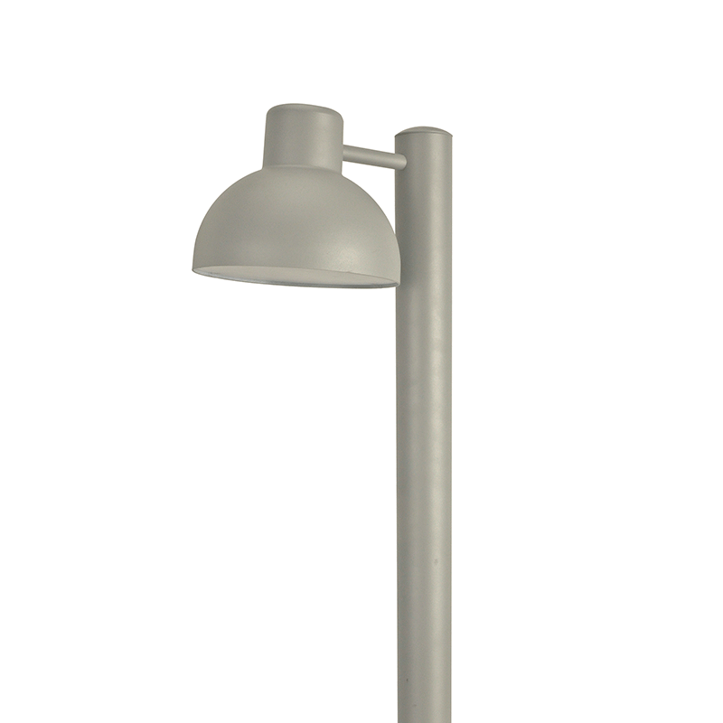 ΓΚΡΙ ΦΩΤΙΣΤΙΚΟ BERO 1XE27 MAX.10W LED IP44 ΜΕ ΚΟΛΩΝΑ & ΟΠΑΛ PC ΚΑΛΥΜΜΑ