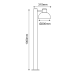 ΓΚΡΙ ΦΩΤΙΣΤΙΚΟ BERO 1XE27 MAX.10W LED IP44 ΜΕ ΚΟΛΩΝΑ & ΟΠΑΛ PC ΚΑΛΥΜΜΑ
