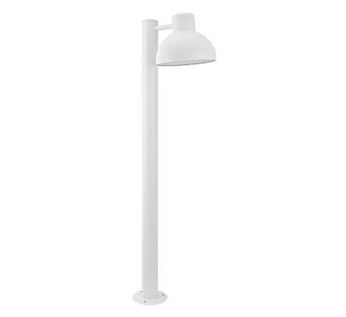 ΛΕΥΚΟ ΦΩΤΙΣΤΙΚΟ BERO 1XE27 MAX.10W LED IP44 ΜΕ ΚΟΛΩΝΑ & ΟΠΑΛ PC ΚΑΛΥΜΜΑ
