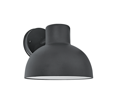 ΜΑΥΡΟ ΕΠΙΤΟΙΧΟ ΦΩΤΙΣΤΙΚΟ BERO 1XE27 MAX.10W LED IP44 ΜΕ ΟΠΑΛ PC ΚΑΛΥΜΜΑ