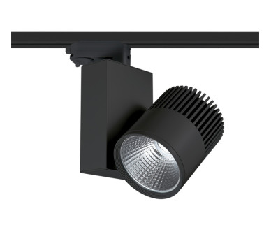 BLACK LED TRACK LIGHT 30W 3000K 4WIRES 36° 2200LM 230V Ra80