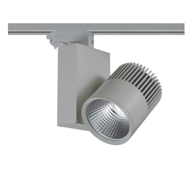 GREY LED TRACK LIGHT 30W 3000K 4WIRES 36° 2200LM 230V Ra80