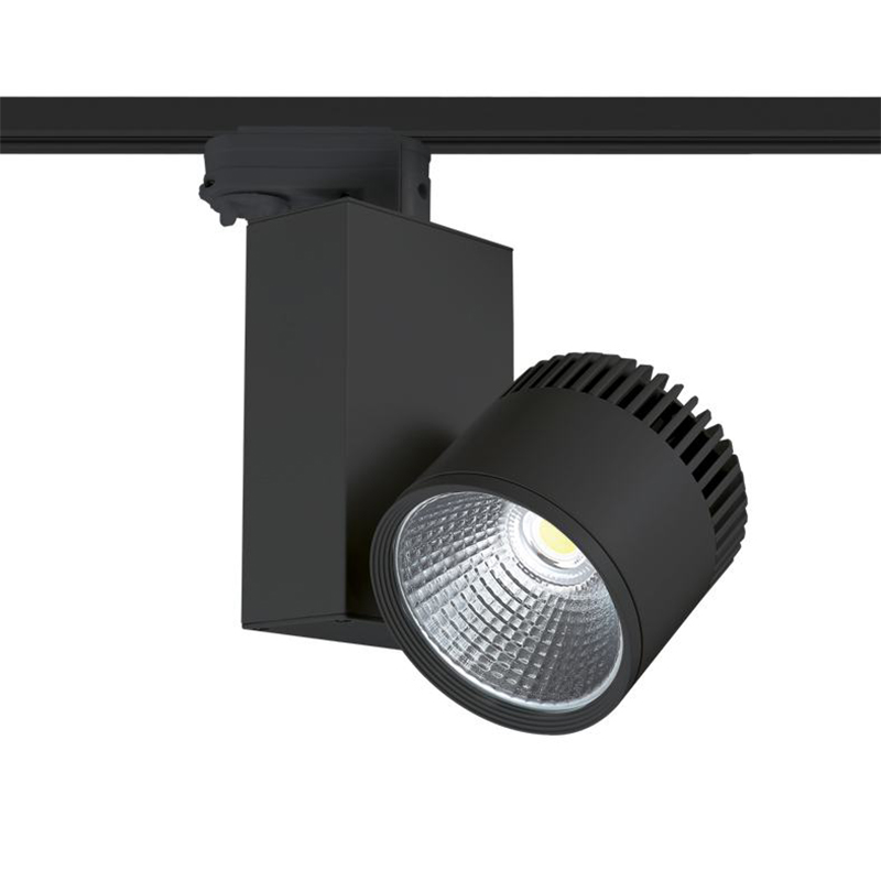 BLACK LED TRACK LIGHT 45W 3000K 4WIRES 36° 3200LM 230V Ra80