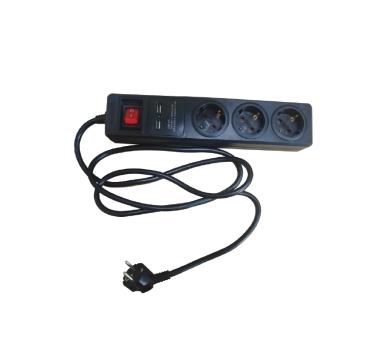 ΠΟΛΥΠΡΙΖΟ 5 ΣΟΥΚΟ ΑΣΦΑΛΕΙΑΣ ΜΕ ΔΙΑΚΟΠΤΗ+2USB 16A IP20 ΜΕ ΚΑΛΩΔΙΟ H05VV-F 3x1.5mm2 / ΚΑΘ ΜΗΚΟΥΣ 1.5m
