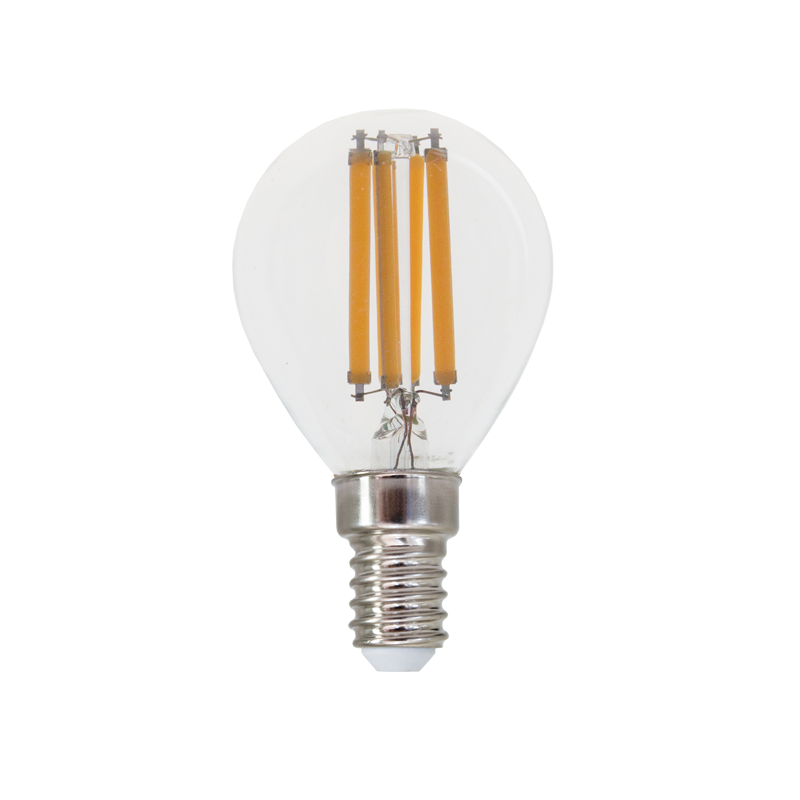 LED FILAMENT E14 G45 6W 6500K 230V AC 780LM RA80 30000H 360°