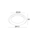 ΟΡΟΦΗΣ Φ/Σ LED 36W DIMMER CCT 3470LM ΛΕΥΚΟ ΜΕΤΑΛΛΙΚΟ D41XH8,5CM DIANA