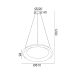ΚΡΕΜΑΣΤΟ Φ/Σ LED 73W CCT 5250LM ΜΑΥΡΟ ΜΕΤΑΛΛΙΚΟ D81XH120CM DIANA