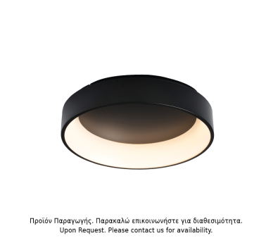 ΟΡΟΦΗΣ Φ/Σ LED 48W DIMMER CCT 5350LM ΜΑΥΡΟ ΜΕΤΑΛΛΙΚΟ D60XH14CM APOLLO