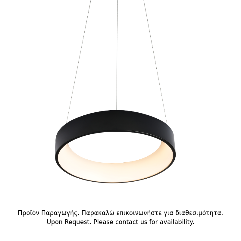 ΥΠΟ ΚΑΤΑΡΓΗΣΗ ΚΡΕΜΑΣΤΟ Φ/Σ LED 34W DIMMER 3000K 1700LM ΜΑΥΡΟ ΜΕΤΑΛΛΙΚΟ D45XH120CM APOLLO
