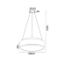ΚΡΕΜΑΣΤΟ Φ/Σ LED 48W CCT 5350LM ΜΑΥΡΟ ΜΕΤΑΛΛΙΚΟ D60XH120CM APOLLO
