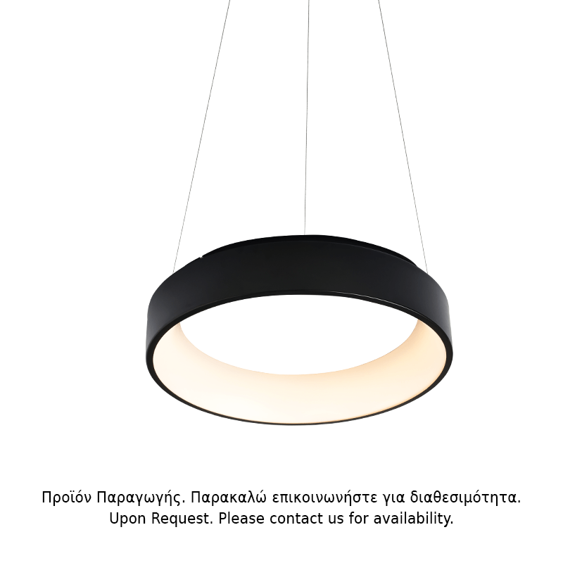 ΥΠΟ ΚΑΤΑΡΓΗΣΗ ΚΡΕΜΑΣΤΟ Φ/Σ LED 48W DIMMER 3000K 2630LM ΜΑΥΡΟ ΜΕΤΑΛΛΙΚΟ D60XH120CM APOLLO