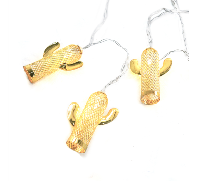“METAL STRING LIGHTS (CACTUS)” ΚΑΚΤΟΣ 10 LED ΛΑΜΠΑΚ ΣΕΙΡΑ ΜΠΑΤΑΡ(2xΑΑ) ΘΕΡΜΟ ΛΕΥΚΟ IP20 135+30cm ΔΙΑ