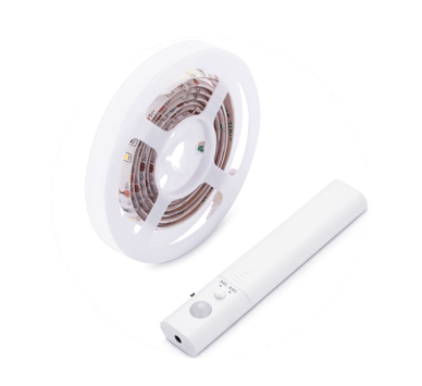 LED SMD STRIP KIT 1M IP65 4000K WITH SENSOR & BATTERY BOX(4xAAA)