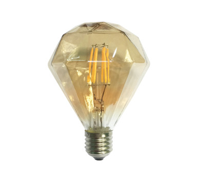 LED FILAMENT E27 AMBER DIM 6W 2700K 230V AC 590LM RA80