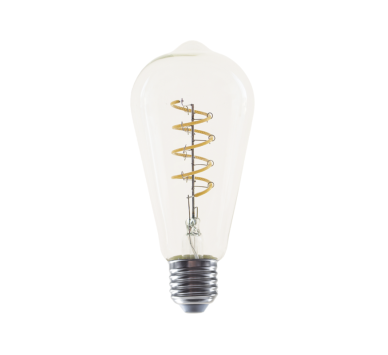 LED FILAMENT E27 DIM ST64 4W SPIRAL 1800K 230V AC 300LM RA80 30000H 360°