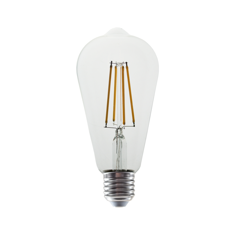 LED FILAMENT E27 ST64  8W 2700K 230V AC 980LM RA80 30000H 360°