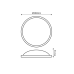 LED PC WHITE CEIL LUMINAIRE 230V AC IP65 20W 1700lm 3000K 110° Ra80