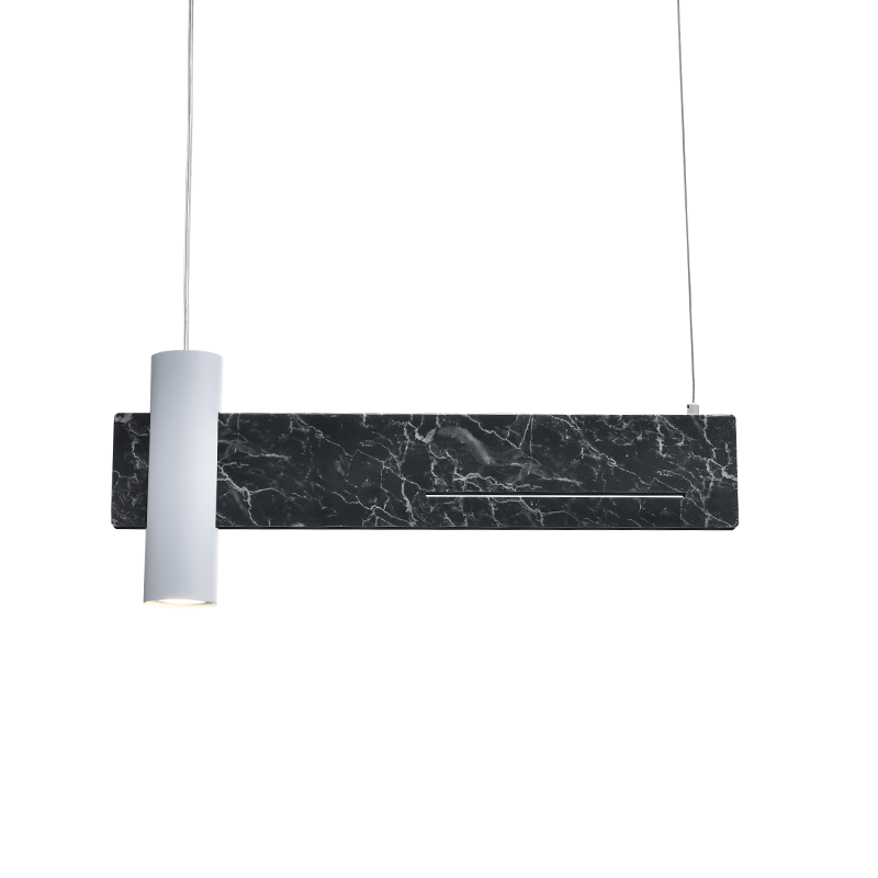 ΚΡΕΜΑΣΤΟ Φ/Σ LED 1XGU10+ 12W LED 3000K 960LM ΑΠΟΧΡ.ΜΑΥΡΟΥ ΜΑΡΜΑΡΟΥ ΜΕΤ/ΚΟ 60Χ7ΧΗ120CM LINEA