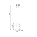  ΚΡΕΜΑΣΤΟ Φ/Σ LED 10W 3000K 800LM ΞΥΛΟ+ΑΚΡΥΛΙΚΟ 15X10XH120CM YOKO