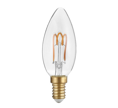 LED FILAMENT E14 C35 3W 2700K 230V AC 220LM RA80 30000H 300°