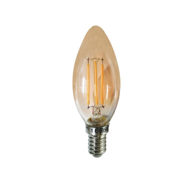 LED FILAMENT E14 STEP DIM C35 5W AMBER 2700K 230V AC 400LM RA80 30000H 300°