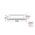 NETTO LED PANEL ΧΩΝ. ΤΕΤΡ. 26W 3.000K 1940Lm 230V 300mm Ra80
