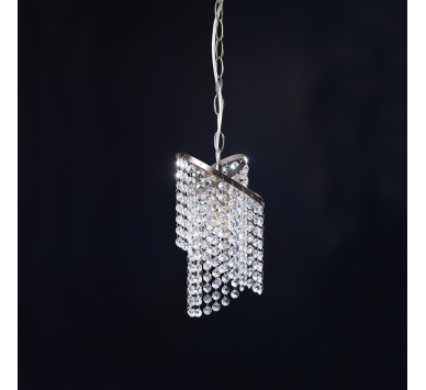 ΚΡΕΜΑΣΤΟ Φ/Σ 1ΧΕ27 ΚΡΥΣΤΑΛΛΟ+ΝΙΚΕΛ Φ17,5ΧΗ84,5CM ELIZA