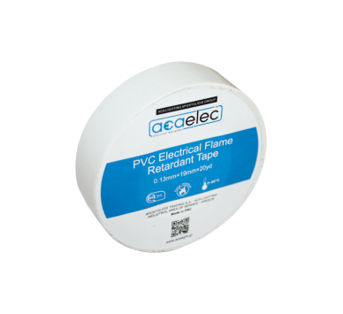  ΤΑΙΝΙΑ ΜΟΝΩΤΙΚΗ PVC ACAELEC ΛΕΥΚΗ 0.13mmx19mmx20yds