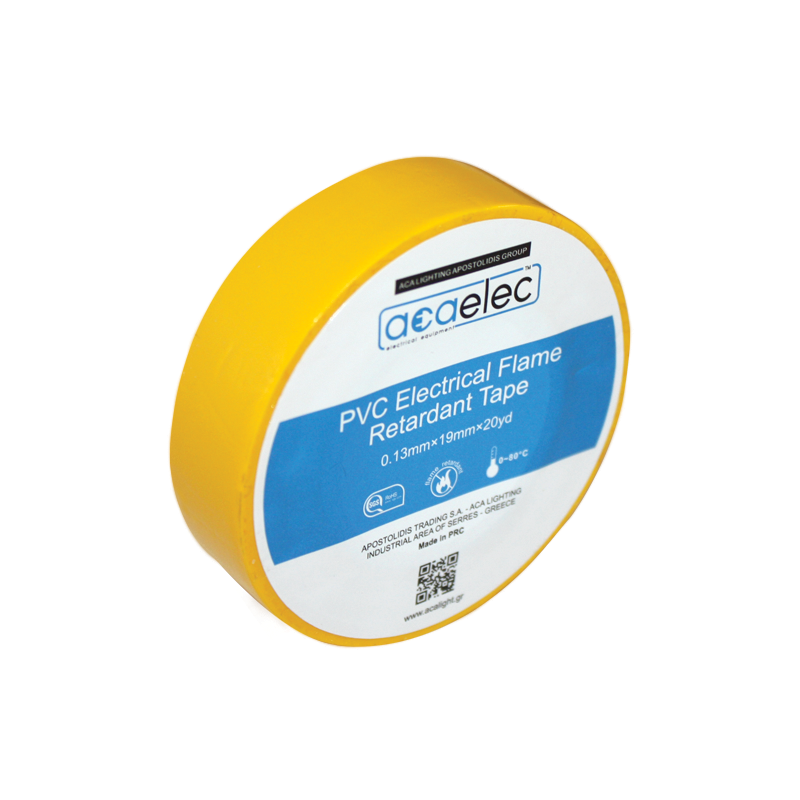  ΤΑΙΝΙΑ ΜΟΝΩΤΙΚΗ PVC ACAELEC ΚΙΤΡΙΝΗ 0.13mmx19mmx20yds