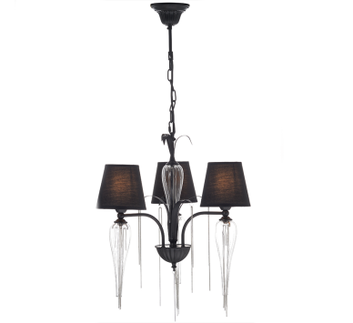 NETTO ΚΡΕΜ Φ/Σ 3ΧΕ14 ΜΕΤΑΛ ΜΑΥΡ+ΑΜΠΑΖ+ΓΥΑΛ+ΑΛΥΣ CHROME Φ53ΧΗ102CM PALERMO