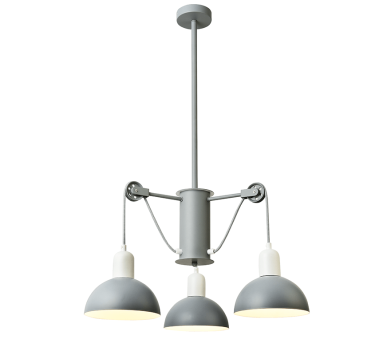 NETTO ΚΡΕΜΑΣΤΟ Φ/Σ 3ΧΕ14 ΓΚΡΙ/ΛΕΥΚΟ ΜΕΤΑΛΛΙΚΟ D58XH85CM CEZANNE