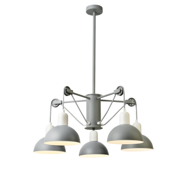 NETTO ΚΡΕΜΑΣΤΟ Φ/Σ 5ΧΕ14 ΓΚΡΙ/ΛΕΥΚΟ ΜΕΤΑΛΛΙΚΟ D68XH85CM CEZANNE