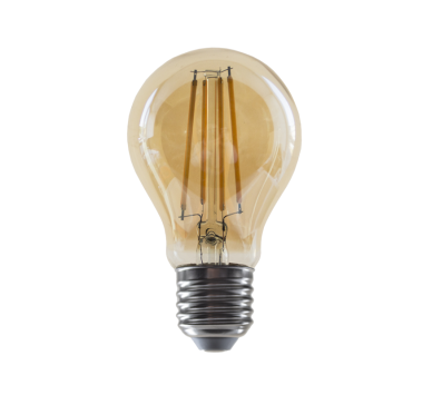 LED FILAMENT E27 DIM A60 8W AMBER 2700K 230V AC 900LM RA80 30000H 360°