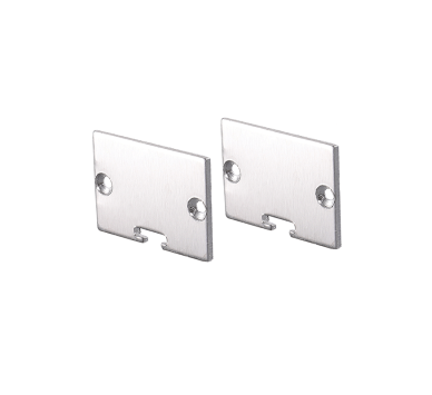 SET OF WHITE PLASTIC END CAPS FOR P117, 1PC WITH HOLE & 1PC WITHOUT HOLE