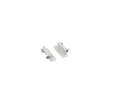 SET OF WHITE PLASTIC END CAPS FOR P119, 1PC WITH HOLE & 1PC WITHOUT HOLE