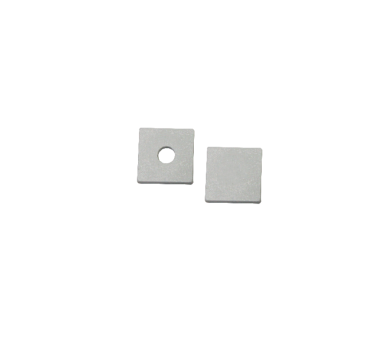 SET OF WHITE PLASTIC END CAPS FOR P124, 1PC WITH HOLE & 1PC WITHOUT HOLE