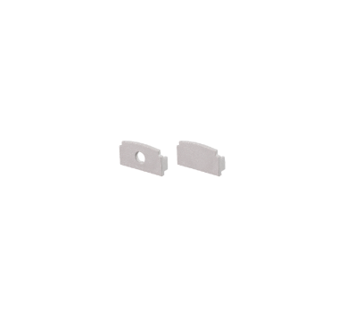 SET OF GREY PLASTIC END CAPS FOR P125 1PC WITH HOLE & 1PC WITHOUT HOLE
