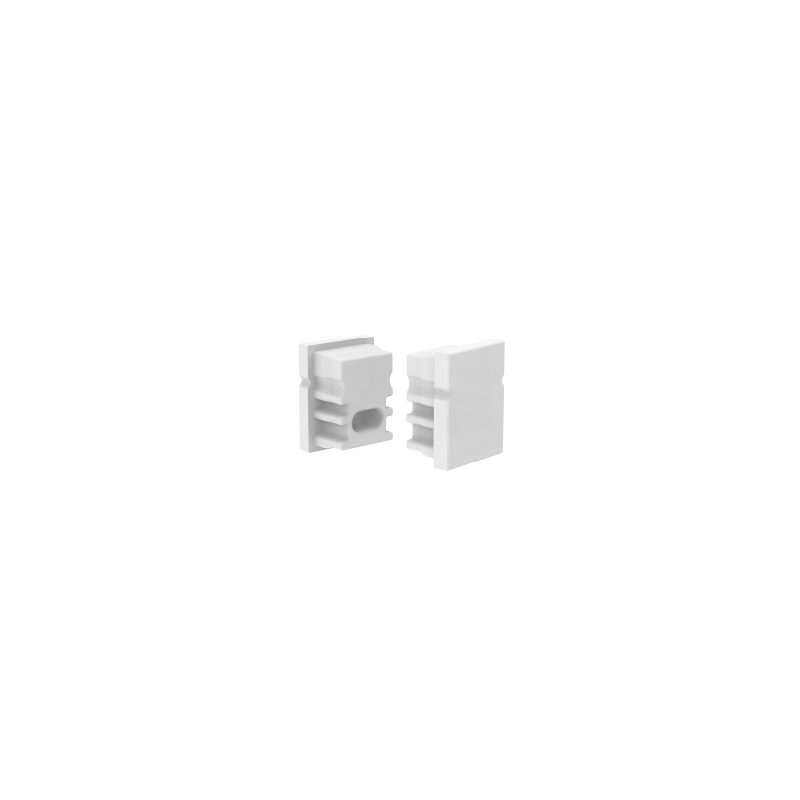 SET OF SILICON END CAPS FOR P144, 1 WITHOUT HOLE & 1 WITH HOLE