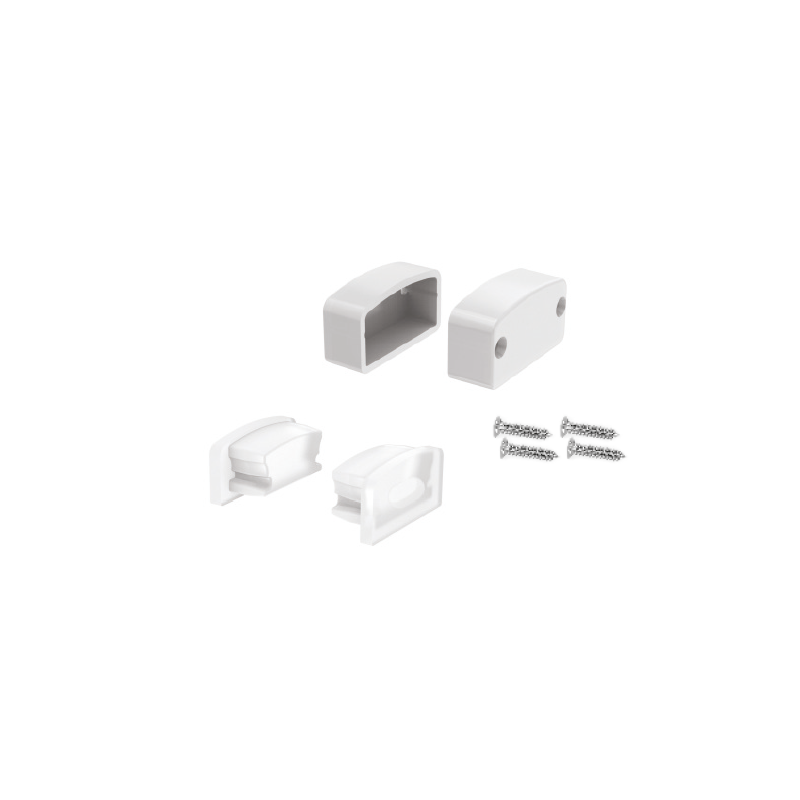 SET OF SILICON & PLASTIC END CAPS FOR P146, 2 WITHOUT HOLE & 2 WITH HOLE