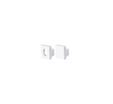 SET OF WHITE PLASTIC END CAPS FOR P178 1PC WITH HOLE & 1PC WITHOUT HOLE