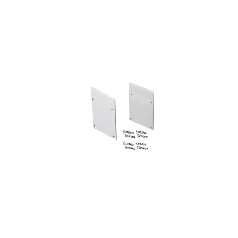 SET OF METAL END CAPS FOR P207, 2 PCS WITH HOLE