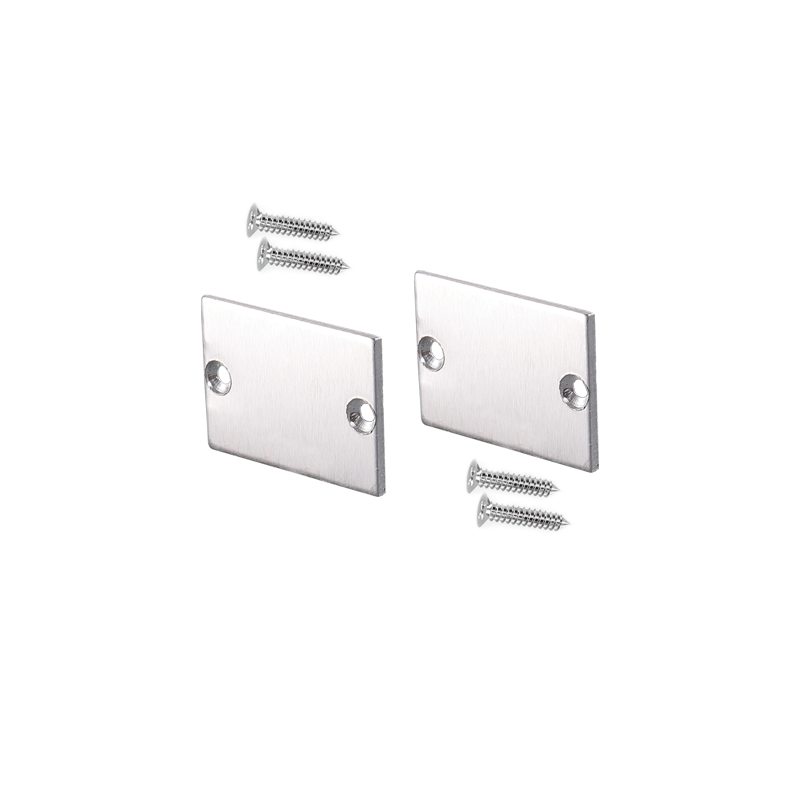 SET OF METAL END CAPS FOR PROFILE P217, 2 PCS WITHOUT HOLE