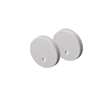 SET OF SILVER PLASTIC END CAPS FOR PROFILE P230, 2 PCS WITHOUT HOLE